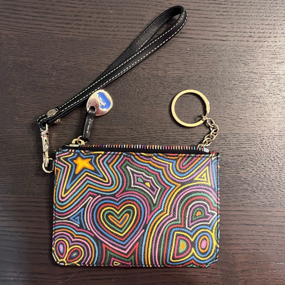 Dooney & Bourke Multicolor Graffiti Print Wristlet - Picture 2 of 5